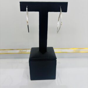 BRINCO FEMININO ARGOLA QUADRADA PRATA 925K - 85342